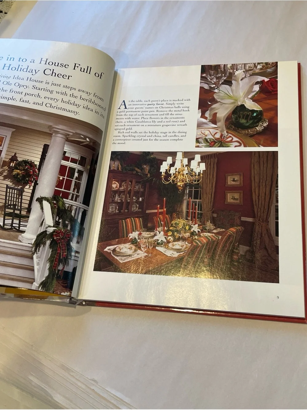 Southern Living Christmas 1995 Hardcover with Red and Green Accents
